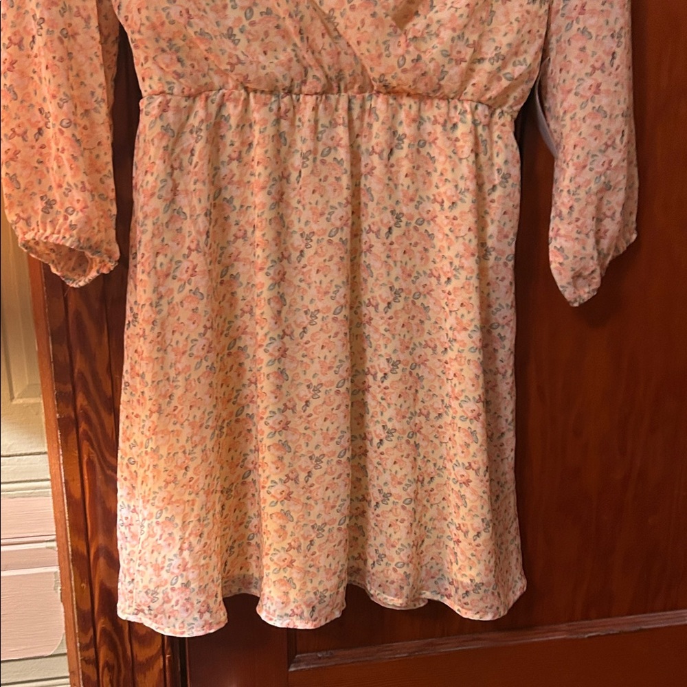 Floral Wrap-Front Mini Dress - Picture 3 of 12